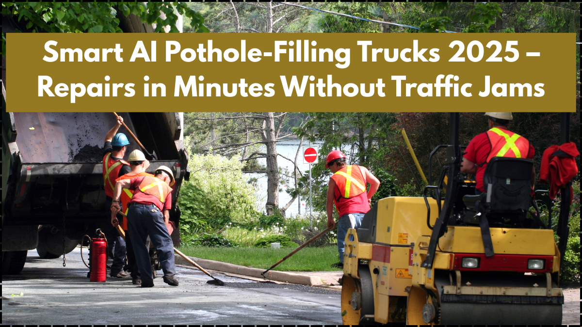 Smart AI Pothole-Filling Trucks 2025 – Repairs in Minutes Without Traffic Jams